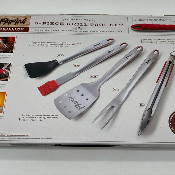Parini 5-Piece Grill Tool Set - Picture 5 of 7
